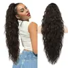 Coleta Sintética Estilo Europeo y Americano para Mujer, Cabello Largo Rizado Ondulado, Rizado Tipo Maíz Esponjoso, Coleta con Pinza de Garra, Fibra de Alta Temperatura