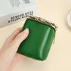 WESTAL Primer Capa Piel de Vaca Bolso Rojo Piel Genuina Billetera Compacta para Monedas Mini Bolso Cosmético Multifuncional para Mujer Conveniente