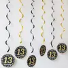 Novo Pingente Espiral Estrela de Cinco Pontas Recortada Azul Noturno Cena de Festa de Aniversário Celebração de Aniversário Decoração de Banquete de Aniversário
