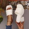 Sandalias de verano para mujer con plataforma gruesa, tacón grueso, punta cuadrada, estilo europeo y americano, para comercio exterior, sandalias de tacón alto para exteriores, Amazon