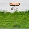 Bebedero de pájaros de hierro para exteriores transfronterizo, cuenca creativa retro de hierro para decoración de jardín y patio, bebedero pequeño para pájaros y comedero para pájaros