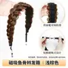 Faixa de Cabelo Trançada Espinha de Peixe Magnética para Mulheres, Novo Estilo, Faixa de Cabelo Macia Trançada à Mão, Faixa de Cabelo com Velcro de Coroa Alta