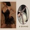 Noche Dorada Ropa Interior Sexy Encaje Cuello Halter Push-up Ajustado Boomsuit Sexy Perspectiva Deseo Puro Tirantes Ahuecados Pijama para Mujer
