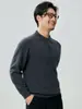 Suéter de cachemira 100% pura para hombre con cuello polo, suéter de punto pullover de manga larga, camisa base lisa color sólido para negocios casual