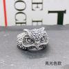 Anillo de cabeza de águila con apertura de águila, estilo retro, con personalidad hipster japonesa y coreana, anillo de comida y búho.