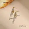 Colares Europeus e Americanos Outono e Inverno Novos de Aço Inoxidável Banhados a Ouro 18K e Prata com Corrente Combinando Brincos Joias de Mão de Aço Titânio Venda por Atacado