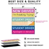 Novo Produto Transfronteiriço, Adesivo Magnético Refletivo para Estágio de Motorista Iniciante, Adesivo para Para-choque de Motorista Estudante, Adesivo DIY em Inglês