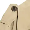 Comércio Exterior Transfronteiriço 2026 Novo Estilo Europeu e Americano Outono Solto Casual Casaco Trench Coat Dupla Face 1360152