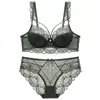 Lingerie Estilo Francês Transfronteiriça, Sutiã de Renda Fina Sexy para Mulheres, Minimiza Seios Grandes, Anti-Queda, Conjunto de Lingerie Plus Size
