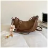 Bolso de Media Luna de Nicho, Moderno y Minimalista, Bolso de Hombro Elegante Nuevo Verano 2026, Bolso de Mano Casual de Color Sólido de Alto Valor