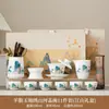 Juego de Té de Porcelana Blanca China Retro Regalo de Negocio Corporativo Tetera para Eventos Felices Creativos Recuerdo Personalizado