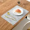 Mantel Teslin Pvc Aislante Mantel Estilo Occidental Doméstico Lavable Mantel Plato Esterilla Aislante Mantel de Mesa de Comedor