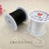 Rollo pequeño de hilo elástico de cristal de 0,5 mm de alta calidad, para pulseras de cuentas blancas y negras, hilo de pescar elástico con cuentas.