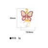 Moda Transfronteiriça Liga de Cobre Micro Diamante Zircônia Colorida Borboleta Pingente Acessórios DIY Acessórios de Colar Atacado