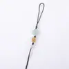 Nueva Cuerda Colgante Ruyi Verde Estilo Chino Trébol de Cuatro Hojas, Cuerda de Nylon Resistente al Desgaste Tejida a Mano, Colgante para Joyería DIY con Cuentas