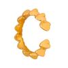 Gargantilla Francesa Acero de Titanio Forma de Llama Ondulada Anillo Geométrico Irregular Anillo Nicho Joyería de Oro Joyería Pulsera