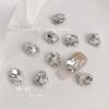 Año nuevo celebridad de internet uña hecha a mano serie blanca usar uña tridimensional incrustada diamante circonita pila de perlas diamantes pegatinas de uñas joyería