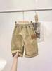 Shorts de trabalho para meninos verão 2025 novo estilo de roupa externa para crianças calças finas calças da moda verão calças infantis de cinco pontas