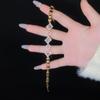 Pulseras de Zircón de Temperamento Europeo y Americano para Mujer, Accesorios de Nicho de Lujo Ligero, Accesorios de Mano de Temperamento para Viajeros, Suministro Exclusivo de Comercio Exterior Transfronterizo