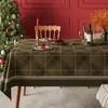 Mantel de Navidad Impermeable y a Prueba de Aceite Mantel que No Requiere Lavado Cubierta de Decoración Festiva Mantel a Cuadros para Mesa de Café