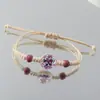 Pulsera de Serie de Flores Secas al por Mayor Vidrio Espécimen de Flor Real Gipsófila Flor de Durazno Árbol de la Fortuna Mariposa Pulsera Escénica Joyería