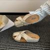 Zapatos de Mujer Talla Grande 41-43 Estilo Francés Inspirados en Chanel Mocasines Calados de Punta Cerrada para Mujer, para Uso Exterior en Verano, Adecuados para Combinar con Vestidos, Sandalias de Suela Suave