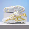 Chuteiras de Futebol Infantis com Velcro, Travas Longas e Crampons Pequenos, Sapatos para Meninos e Meninas, Tênis Esportivos de Competição e Treino para Alunos do Ensino Fundamental