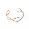 Pulsera de apertura cruzada de diamantes transfronteriza collar anillo cuello sentido avanzado personalidad simple sentido de diseño pulsera collar moda al por mayor