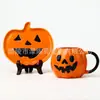 *Nuevo 0726+0688* Platos de 5.5 pulgadas*Edición Limitada de Halloween*Plato de Calabaza*Plato de Cerámica*Set de Halloween