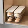 Caja de almacenamiento de huevos rodante con puerta lateral para refrigerador, artefacto organizador de cajas de huevos, rejilla para huevos, caja de huevos rodante