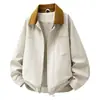 Chaqueta para Hombre Tallas Grandes Estilo Nuevo con Cuello de Solapa, Mezclilla Sintética, Estilo de Negocios de Lujo Ligero, Marca de Tendencia Oversize para Personas Altas y Corpulentas, Sensación de Calidad de Tiktok