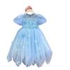 Vestido de verão para meninas 2025 Novo vestido Princesa Aisha Vestido de malha infantil elegante e doce