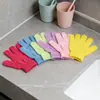 Luvas de Banho de Cinco Dedos, Ferramentas de Limpeza para Banheiro, Luvas Esfoliantes, Toalha Esfregadora Macia e Amiga da Pele