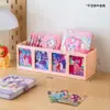 Caixa de Armazenamento para Exibição de Cartas, Organizador de Cartas de Grande Capacidade, Caixa de Cartas Pony, Caixa Surpresa Compartimentada Baoli, Porta-Canetas Transparente para Cartas Pequenas