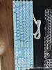 Suministro Directo Transfronterizo Retro Punk Vapor Electrochapado Perilla Luminoso Cableado Teclado Mecánico Plug-In Eje Verde Juego de Computadora