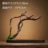 Base de Madera Maciza Forma Natural Adorno Decoración Creativa Hogar Sala de Estar Manualidades Madera Envejecida Raíz de Árbol Estilo Zen