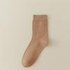 Calcetines de negocio estampados en caliente blancos para hombre, de algodón, absorbentes de sudor, transpirables, para las cuatro estaciones, calcetines casuales para hombre, de longitud media hasta la pantorrilla, desodorantes