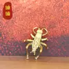 Novo Ornamento de Libélula de Latão Antigo Estilo Chinês Criativo Pet de Chá para Casa Decoração de Mesa de Escritório Brinquedo Antigo Suprimento para Barraca de Rua