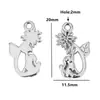 Acero Inoxidable Oro 18K Flor Corazón Cabeza de Toro Cangrejo Colgante DIY Collar Pulsera Colgante Accesorios Básicos Mayoreo