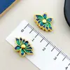 Accesorios Estilo Chino Aleación Esmalte Cloisonné Patrón de Nube Monedas de Agujero Recto, Cuentas, Fortuna y Prosperidad Cuentas de Loto Nube Trasera