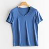 Camiseta de Algodón Mercerizado de Seda de Morera 2026 Fresca al Tacto Sin Planchar 13 Colores Verano Fresco Top Sedoso para Mujer