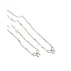 Cadena para Clavícula Elegante Sencilla y Versátil Estilo Ins Coreano Collar de Moño de Plata de Ley S925 Dulce y Lindo Versátil para Mujeres