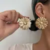 Brincos de Flor Europeus e Americanos Transfronteiriços Moda Personalidade Exagerado Forma Irregular Brincos Femininos Brincos