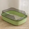 Caixa de areia para gatos extra grande e espessa para comércio transfronteiriço, suprimentos para animais de estimação, caixa de areia para gatos semi-fechada extra grande à prova de odor e respingos