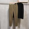 Pantalones de Lana para Hombre para Otoño e Invierno, Pantalones Holgados de Pierna Recta, Pantalones Casuales Versátiles Estilo Coreano, Pantalones Casuales Modernos Cortos