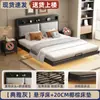Cama Colgante Marco de Acero Marco de Hierro Forjado Marco de Fila Almacenamiento Acolchado Suave Tatami Cama Colgante Habitación Principal del Hogar Cama Doble