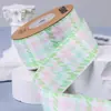 Macaron pata de gallo cinta accesorios para el cabello regalo empaque de flores zapatos flor sombrero de paja moño color arcoíris cuadros cinturón