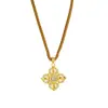 Nuevo Collar Vietnamita Chapado en Oro con Colgante de Cruz Vajra Incrustado de Diamantes, Tendencia Nacional Estilo Palacio, Joyería de Diseño de Lujo Ligero para Mujeres