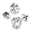 Pendientes de Zirconia de Seis Garras Europeos y Americanos Más Vendidos para Mujer, Joyería Elegante, Pendientes de Primavera y Verano, Comercio Exterior Locura de Compra Pendientes Chapados en Oro de 18K