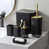 Combinación de artículos de tocador para baño juego de siete piezas con bandeja artículos sanitarios moderno simple inodoro taza para cepillarse los dientes enjuague bucal venta al por mayor
